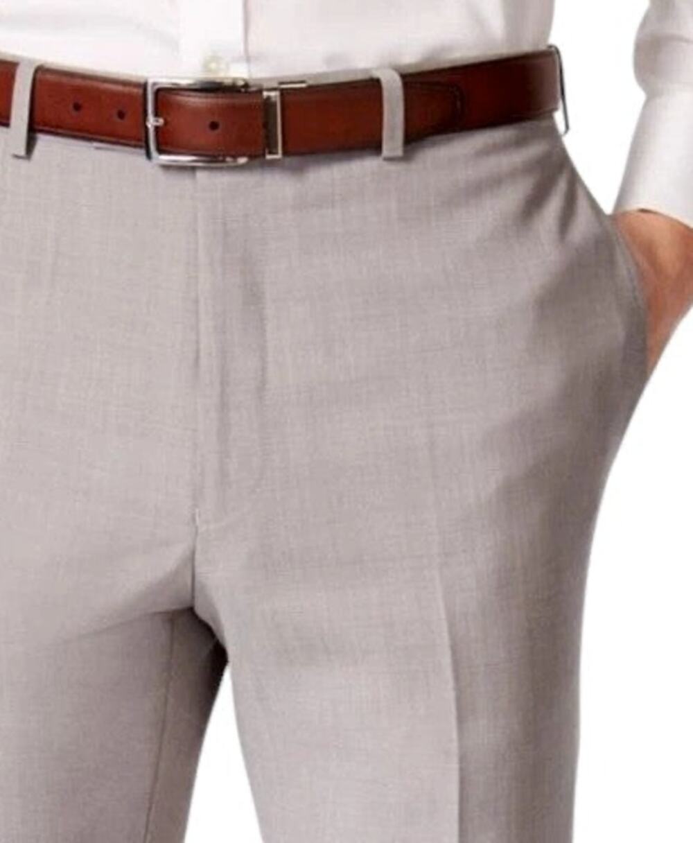 Calvin Klein Mens 40x30 Light Gray 100% Wool X Slim Fit Suit Pants NWT $200 MSRP